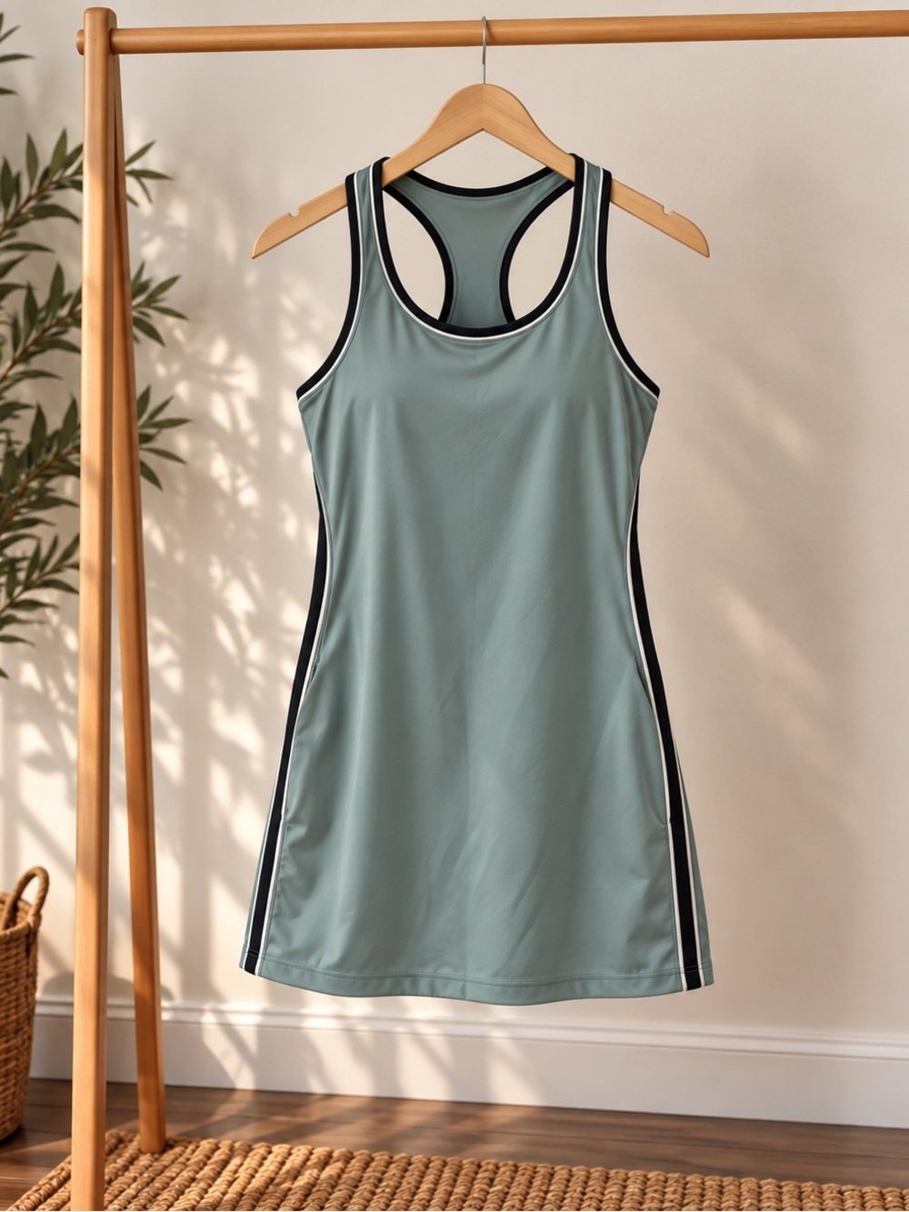 Women's Racerback Slip Dress - Sage Green